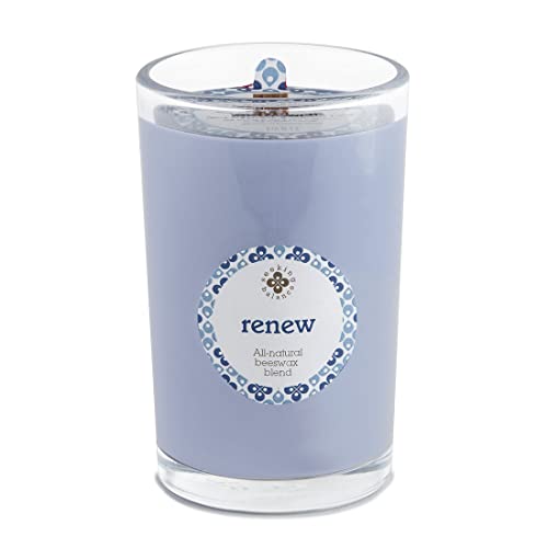 Root Candles Seeking Balance Wood Wick Spa Candle Aromatherapy Candles, 8-Ounce, Renew: Sea Cypress & Cedar Leaf - Image 1