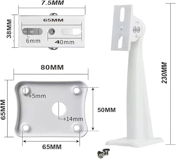 MAXXION Heavy Duty Metal Raise Wall Mounting Bracket/Stand for Bullet Camera & Housing (Enclosure), Universal Indoor & Outdoor Usage. (Pack of 2) - Image 2