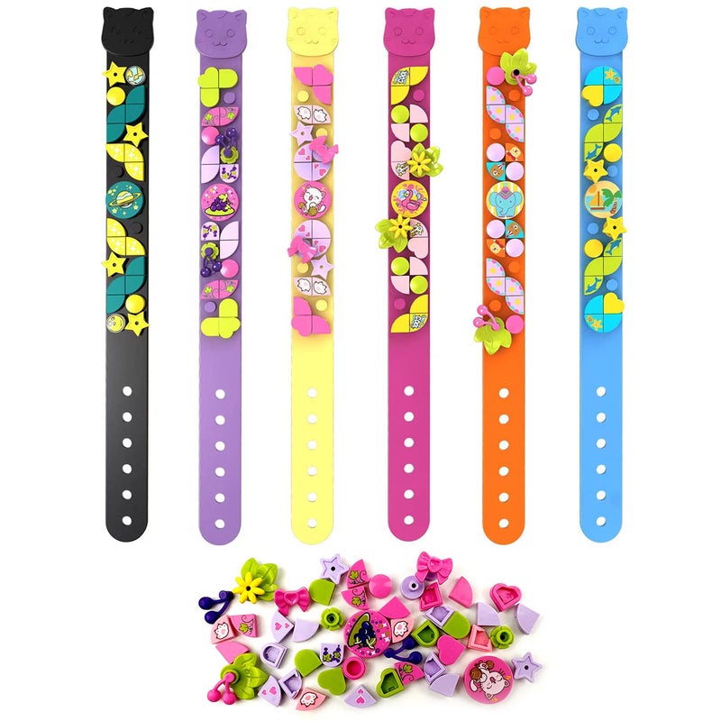 SIENON 6Pack Dots Bracelets Building Block DIY Creative Craft Project Bracelet Making Kit for Kids Friendship Construction Toys for Boys Girls Birthday Christmas Party Favors - Image 2