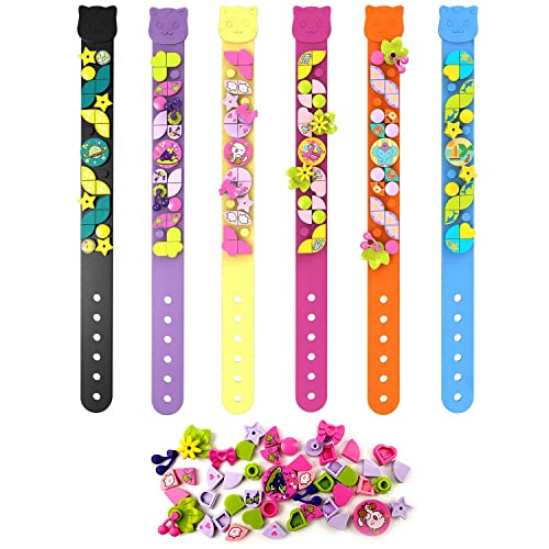 SIENON 6Pack Dots Bracelets Building Block DIY Creative Craft Project Bracelet Making Kit for Kids Friendship Construction Toys for Boys Girls Birthday Christmas Party Favors - Image 1