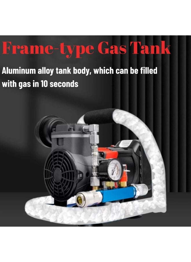 GearZone Brushless Portable Lithium Battery Air Compressor, Mini High Pressure Air Pump, Small Oil-free Car Tire Pump-Red  - Image 5