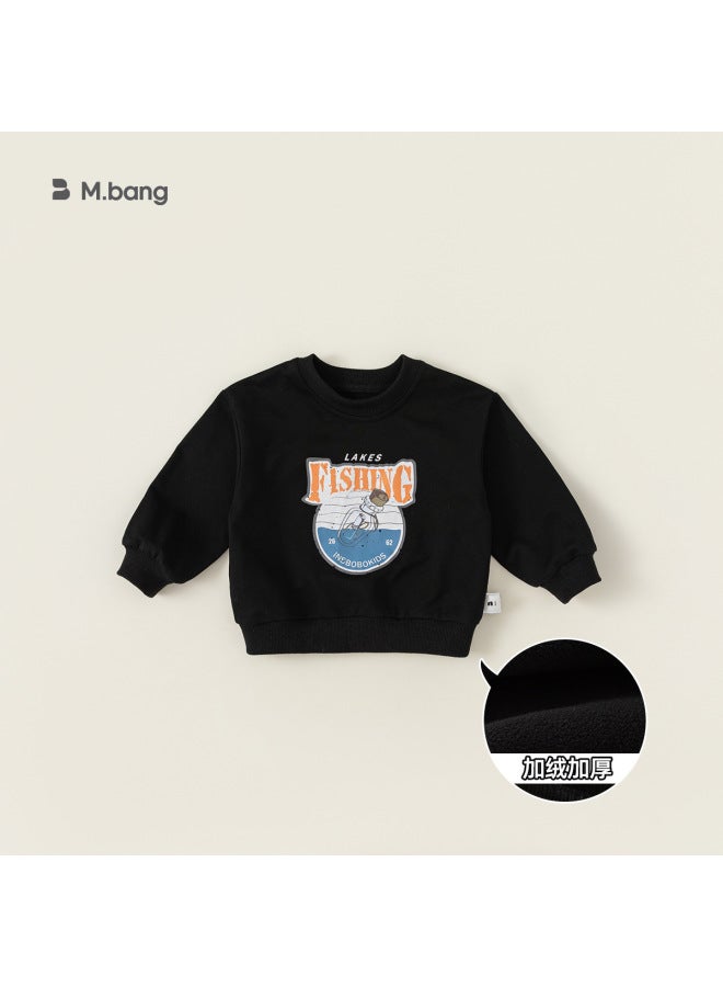 Yoobao Kids Wear Boys Base Layer Girls Cartoon Print Pullover Spring Autumn Long Sleeve Round Neck Top Children's Hoodie