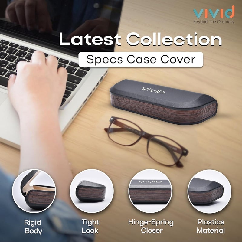 VIVID Vision Unisex Adult Lightweight Eyewear Specs Case Cover | Protect Eye Glasses | ABS | Plastic | Spectacles | Cases | Hinge-Spring - Image 2