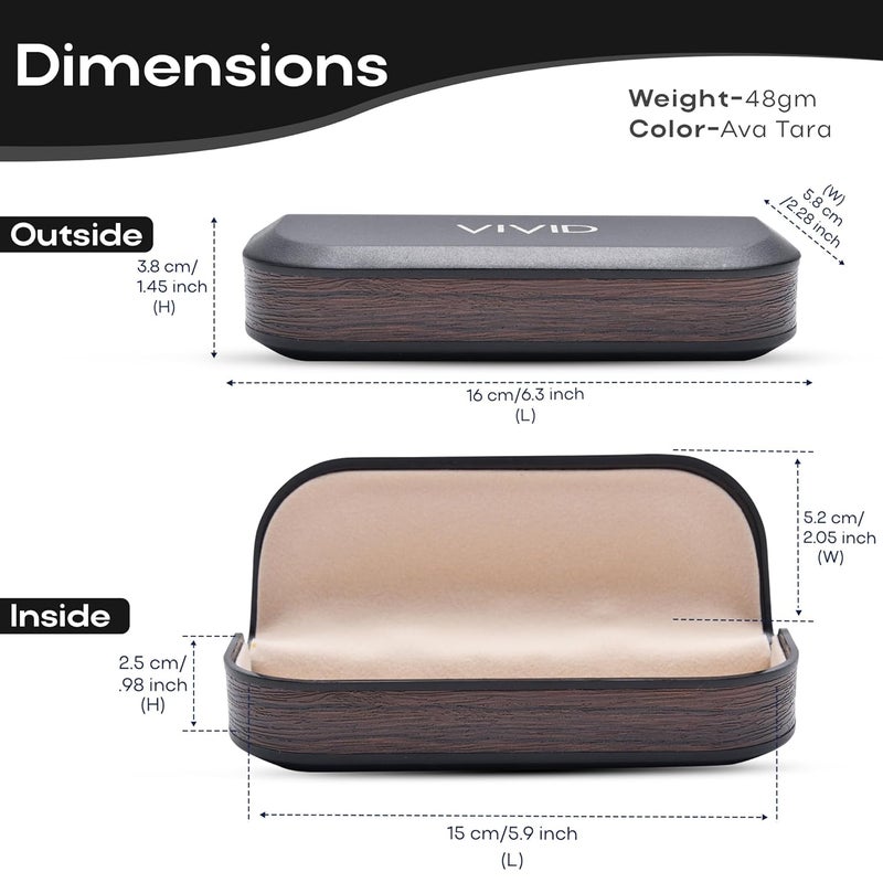 VIVID Vision Unisex Adult Lightweight Eyewear Specs Case Cover | Protect Eye Glasses | ABS | Plastic | Spectacles | Cases | Hinge-Spring - Image 3