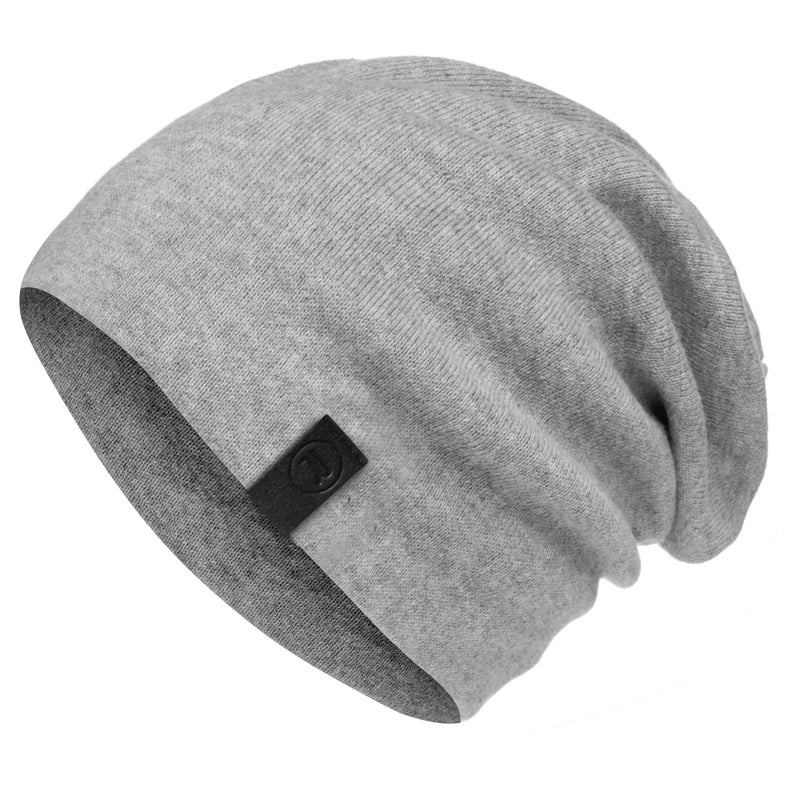 Revony Warm Slouchy Beanie Hat - Deliciously Soft Daily Beanie in Fine Knit Light Heather Grey One Size - Image 1