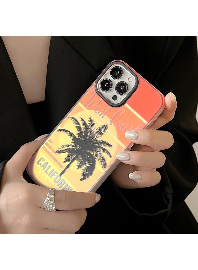 erorex Case For iPhone 13 Beach Coconut Dual-side Laminating Laser Frosted Phone Case - Image 3