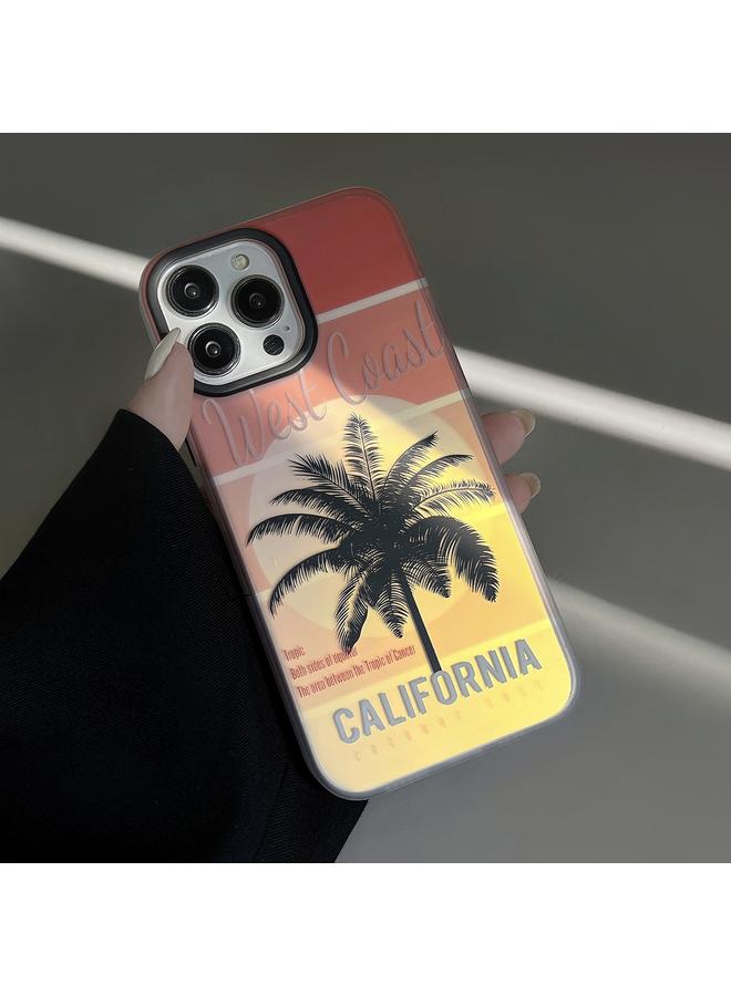 erorex Case For iPhone 13 Beach Coconut Dual-side Laminating Laser Frosted Phone Case - Image 2