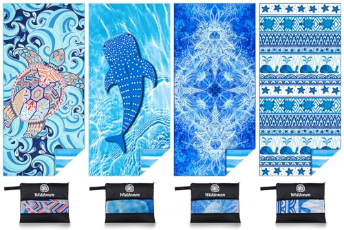 Widdonen Microfiber Thin Lightweight Beach Towel Sand Free Quick Dry Absorbent Compact Towels for Swimming Pool Camping Beach Accessories Large Easy Pack Travel Things for Vacation Essentials Adult Gift - Image 1