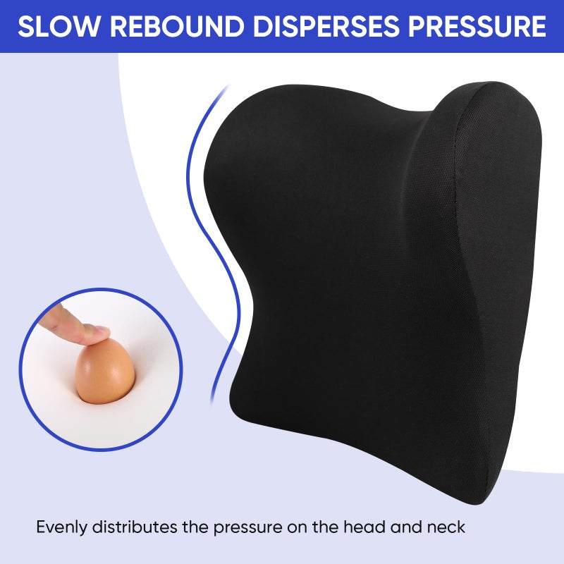 MINUPWELL Truck Seat Cushion, 3PC 100% Memory Foam Seat Cushion for Truck Driver, with Back Support, Semi Truck Accessories for Men Seat - 18x14.5x3.5in, Lumbar Cushion-16.5x15.4x5 - Image 5