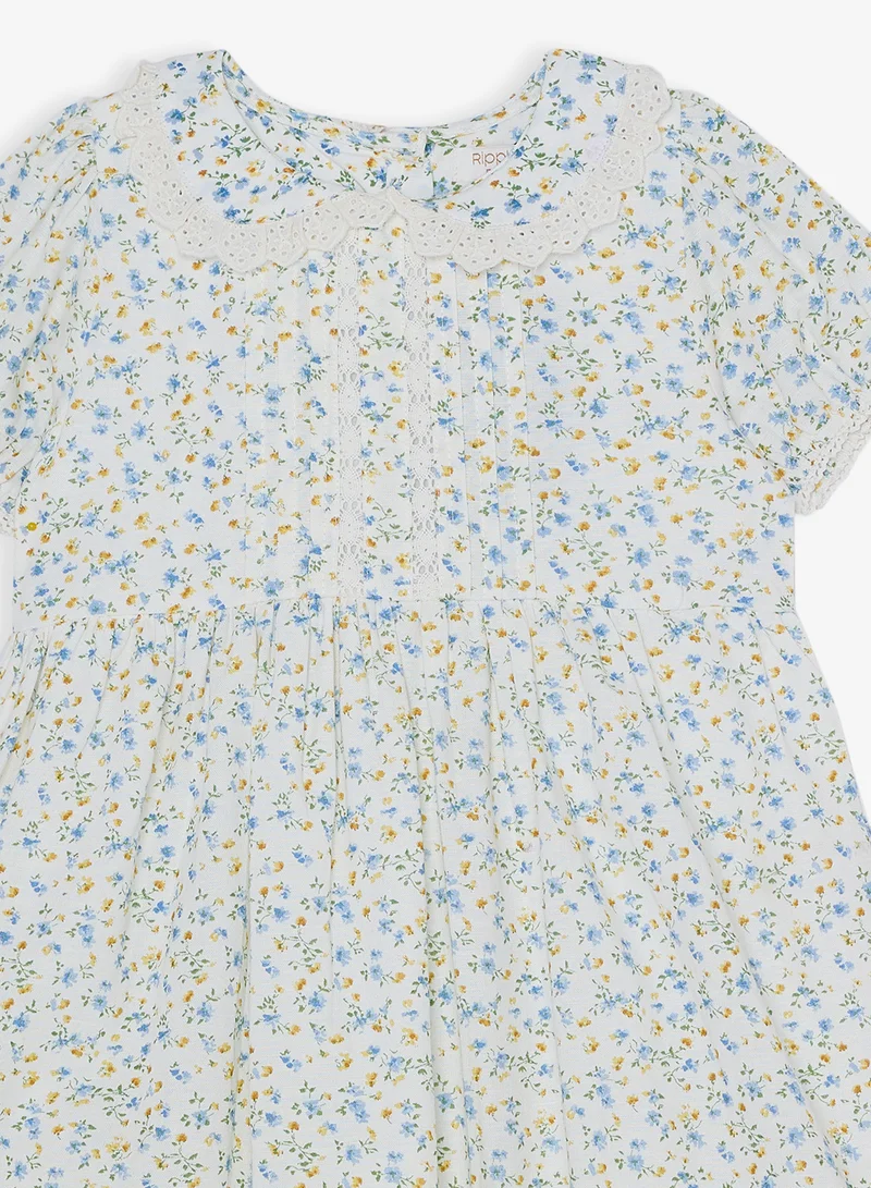 ريبلز مع نمشي Girls Printed Cotton Dress