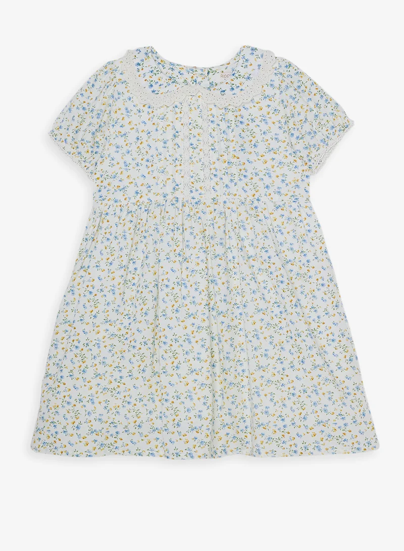ريبلز مع نمشي Girls Printed Cotton Dress