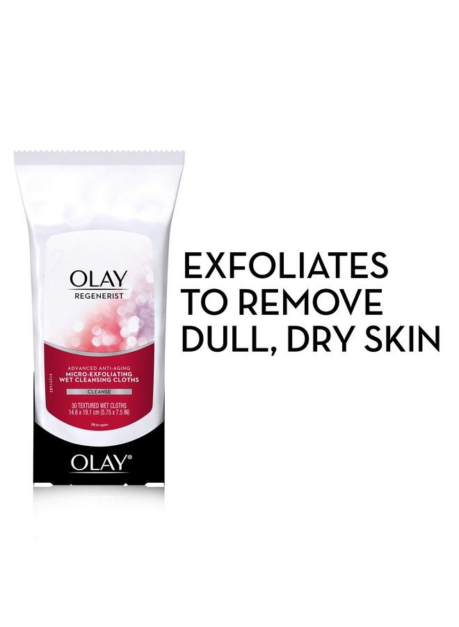 Olay Regenerist Microexfoliating Wet Cleansing Cloths 30 Count (Pack Of 3)  - Image 3