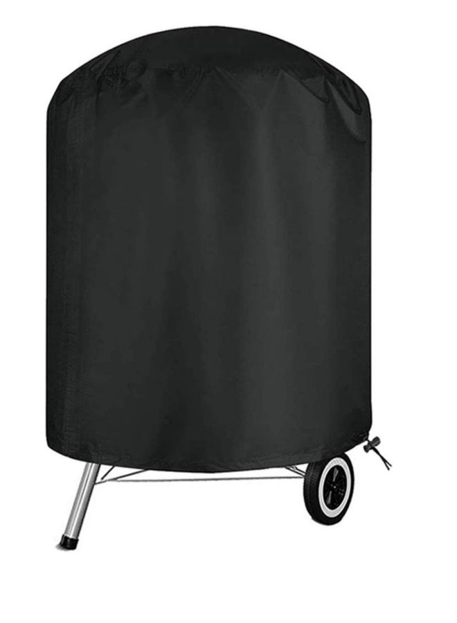 420D Round BBQ Outdoor Fire Pit Stove Cover, Grill Cover, Fire Pot Cover, Grill Cover, Oxford Cloth Dust Cover, Black 70x70cm - Image 1