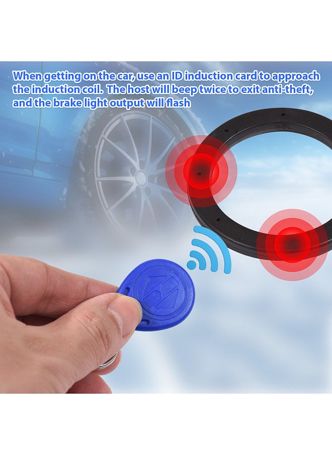 Generic - Car Alarm System One Click Start System Push to Start Ignition One Click Stop Button Kit Keyless Start System for Most DC12V Cars - Image 1