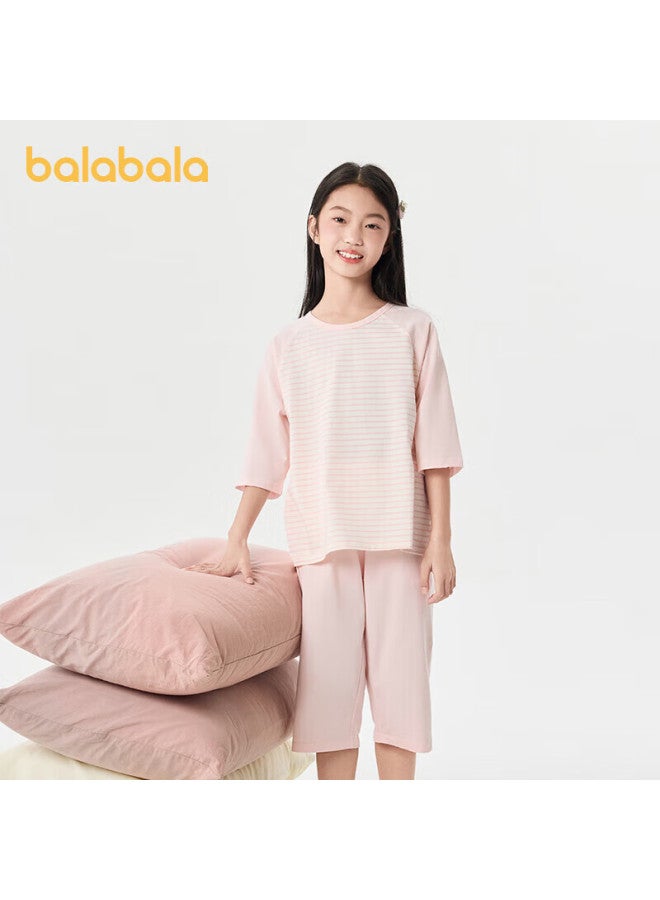Balabala Children's Pajama Set, Spring And Summer Thin Air Conditioning Wear, Boys And Girls Home Wear, For Toddlers And Older Children, 208224171206 - Image 2