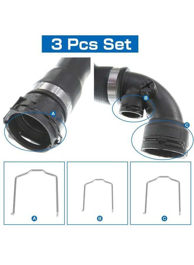 YESHMA Radiator Hose Retaining Spring Horse Shoe Clip Radiator Hose Clip Replaces 154 23 Compatible with BMW E39 E38 E60 E90 745Li X5 E46 325i 328i M3 540i 740iL 740i 3PCS Set - Image 5