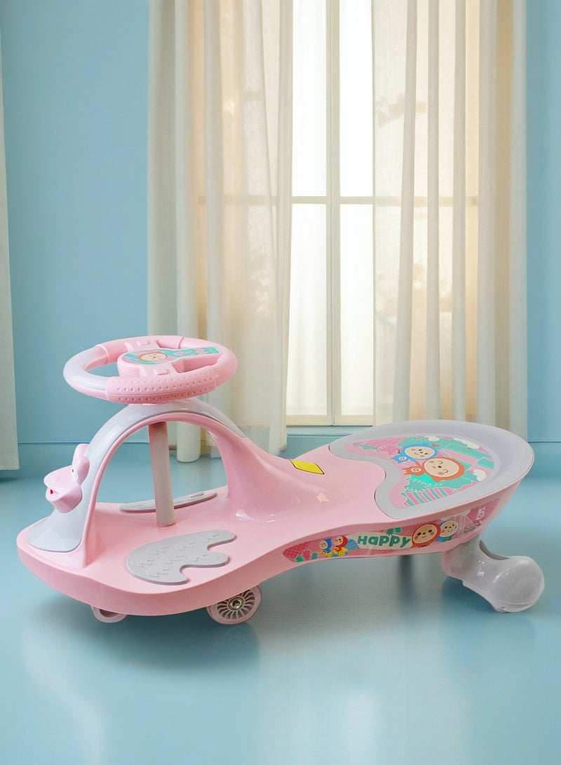 EASY FUTURE Kids Swing Car Ride-On Twister Magic Wiggle Car with Music Fun Toddler Ride-on Toy for Boys & Girls - Image 1