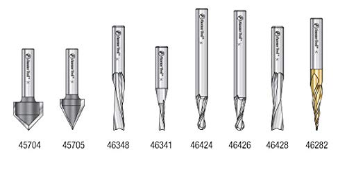 Amana Tool - AMS-134 8-PC General Purpose CNC Router Bit Collection, 1/4" Shank - Image 4