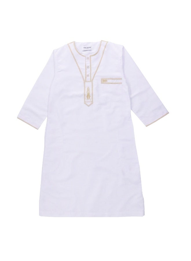 Boys' Color Block Long Robe for Teens - Image 2