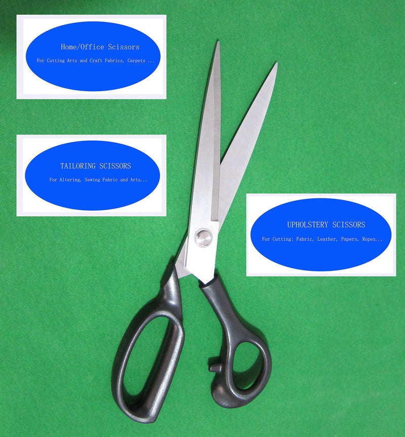 FITOOL Heavy-Duty Extra Long Large Home/Office Utility Scissors, 12-Inch Upholstery Tailor Shears, 4.5-Inch Crane Embroidery Sewing Crafting Scissors, Stainless Steel All Purpose Sissors 2Pack - Image 4