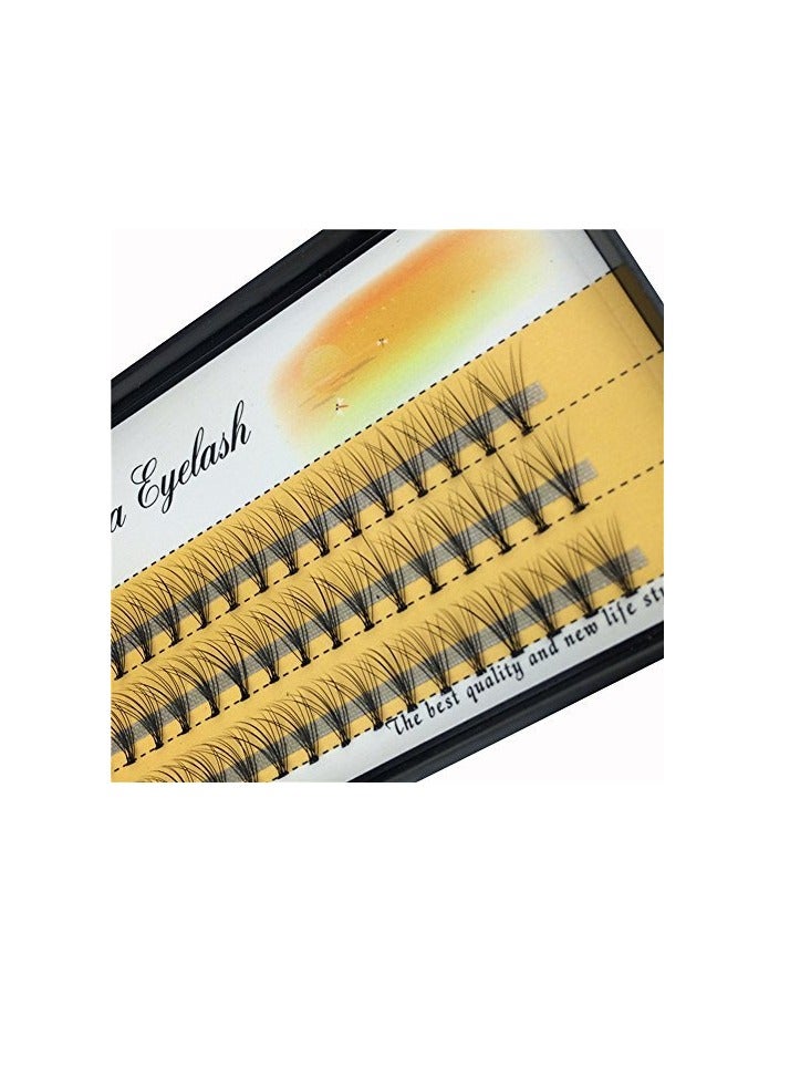 BODERMINCER 10D 60pcs Black Handmade False Eyelashes Natural Long Individual Eyelashes Extension Fake Lashes Makeup Beauty Cosmetic (11mm)