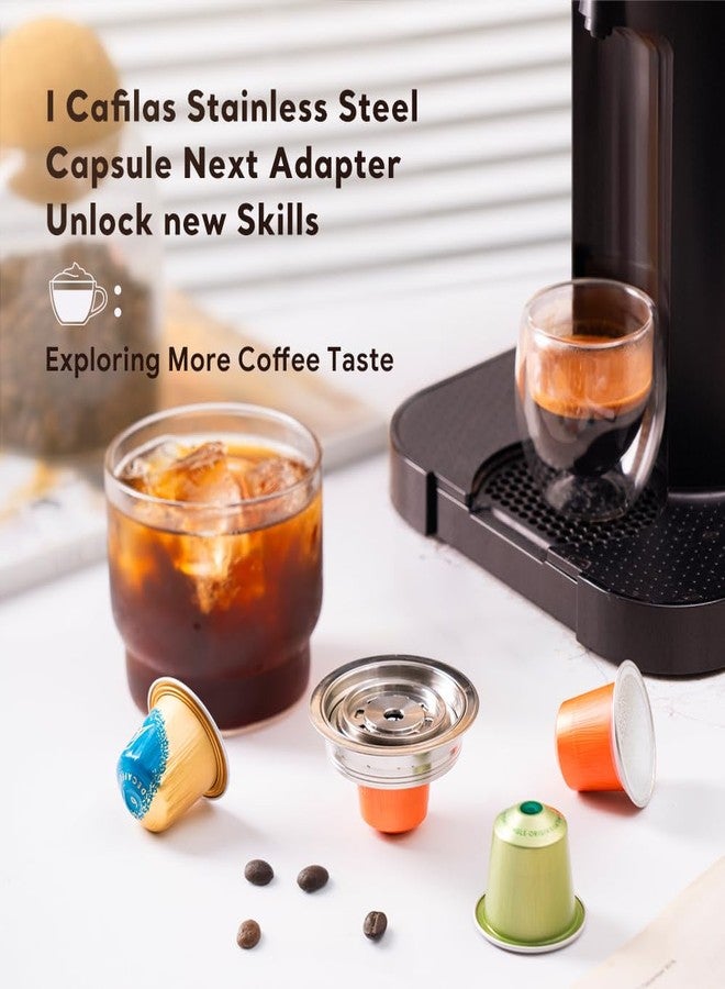 i cafilas iCafilas Stainless Steel Reusable Coffee Pod Adapter, Converter Holder for Nespresso Original Line Capsules, Compatible with Vertuo Next, POP, ENV135 and GCA1 Machines,(150ml) - Image 2