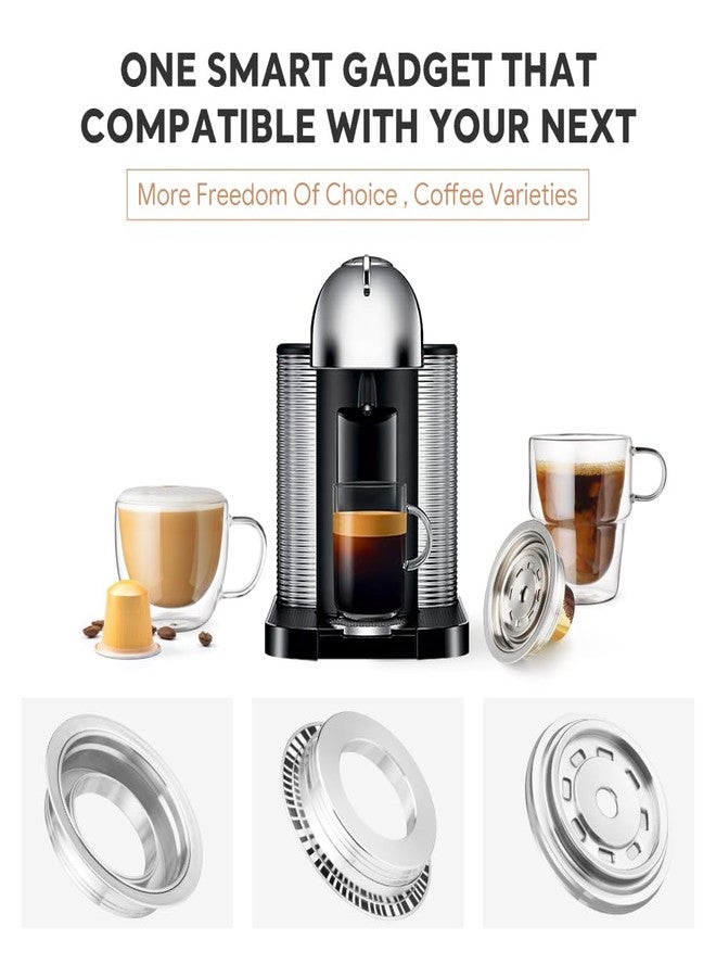 i cafilas iCafilas Stainless Steel Reusable Coffee Pod Adapter, Converter Holder for Nespresso Original Line Capsules, Compatible with Vertuo Next, POP, ENV135 and GCA1 Machines,(150ml) - Image 5