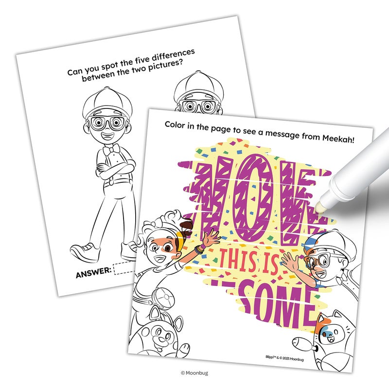 Bendon Blippi 20 Page Imagine Ink Coloring Book with Mess Free Marker, Bendon 59090 - Image 3