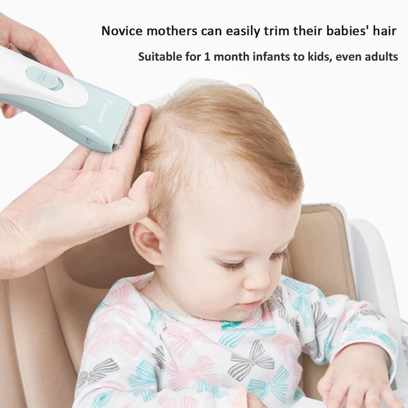 Eanceil Baby Hair Clippers, Ceramic Blade Electric Kids Hair Trimmer, Ultra-Quiet Cordless Rechargeable Waterproof Haircut Kit for Kids & Adult - Image 3