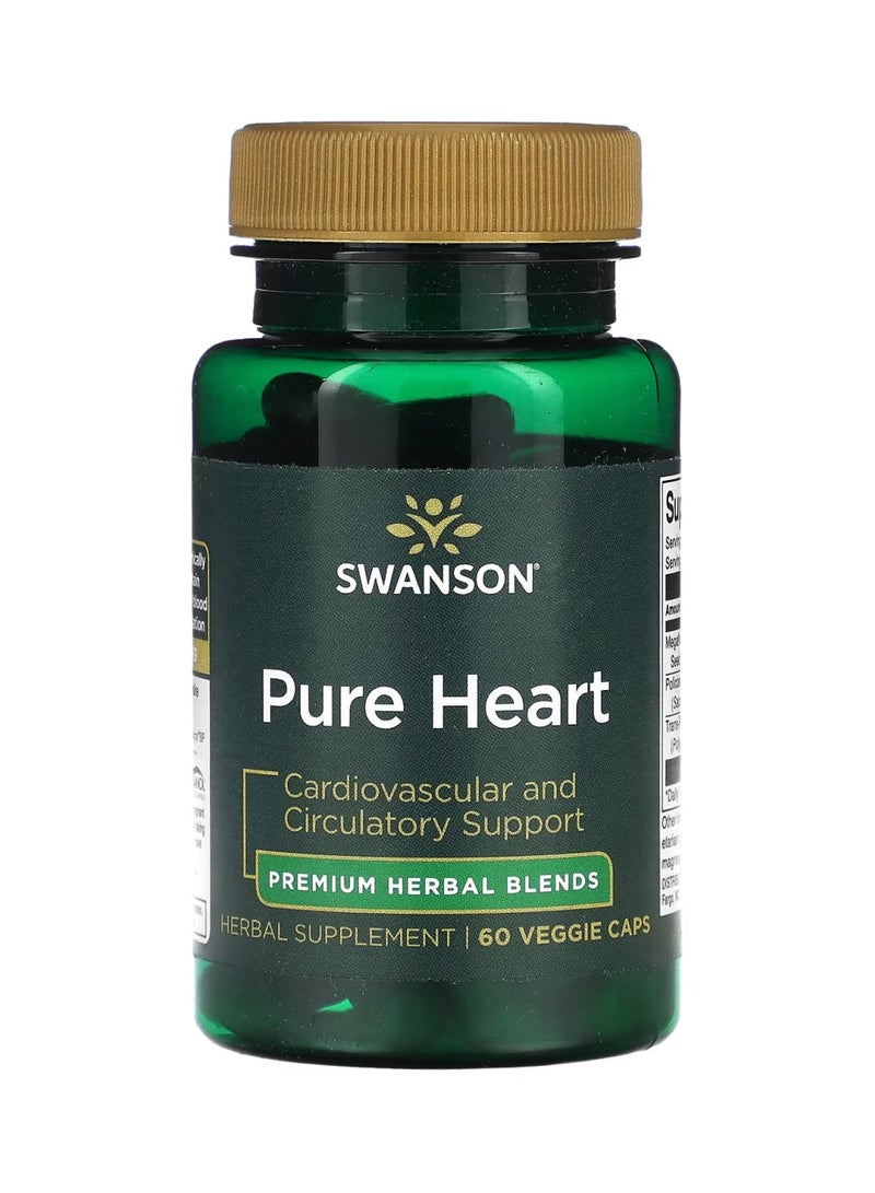 مكمل غذائي عشبي يدعم صحة القلب والأوعية الدموية والدورة الدموية عدد 60 كبسولة نباتية