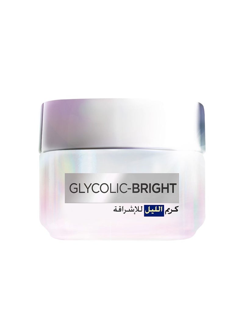 L'OREAL PARIS - Glycolic Bright Glowing Night Cream - 50ML - Image 1