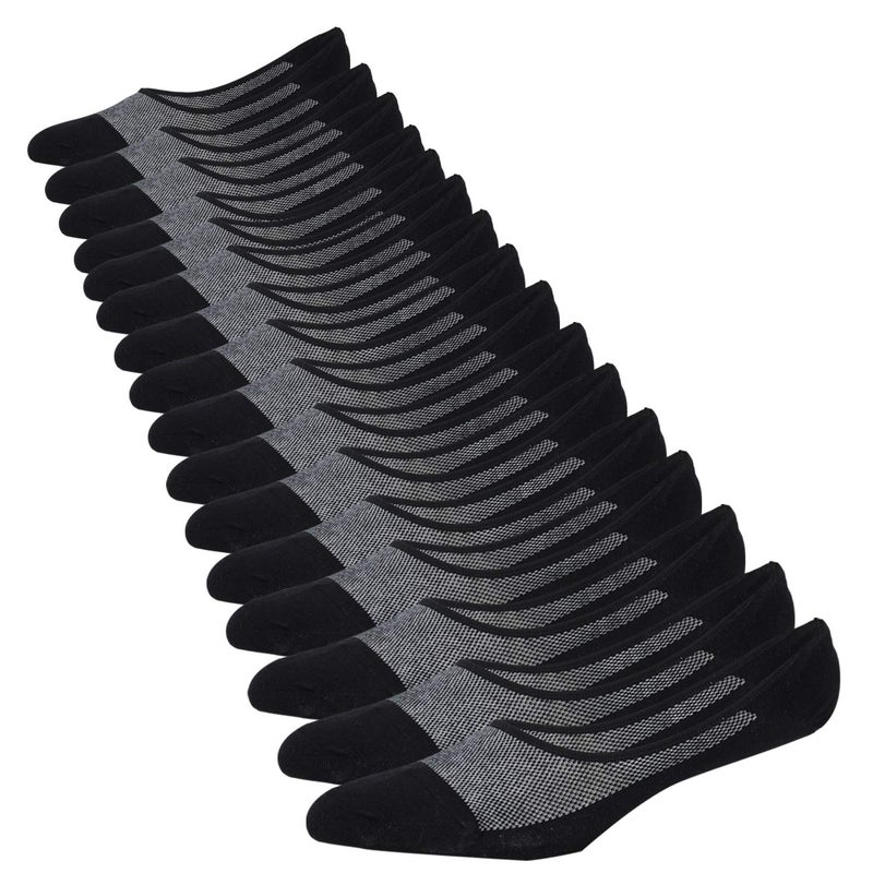 JORMATT 8 Pairs Mens Women Genuine No Show Socks Boys Sneaker Shoes Mesh Knit Low Cut Athletic Cotton Socks Non Slip, Men Shoe size 13-15 - Image 2