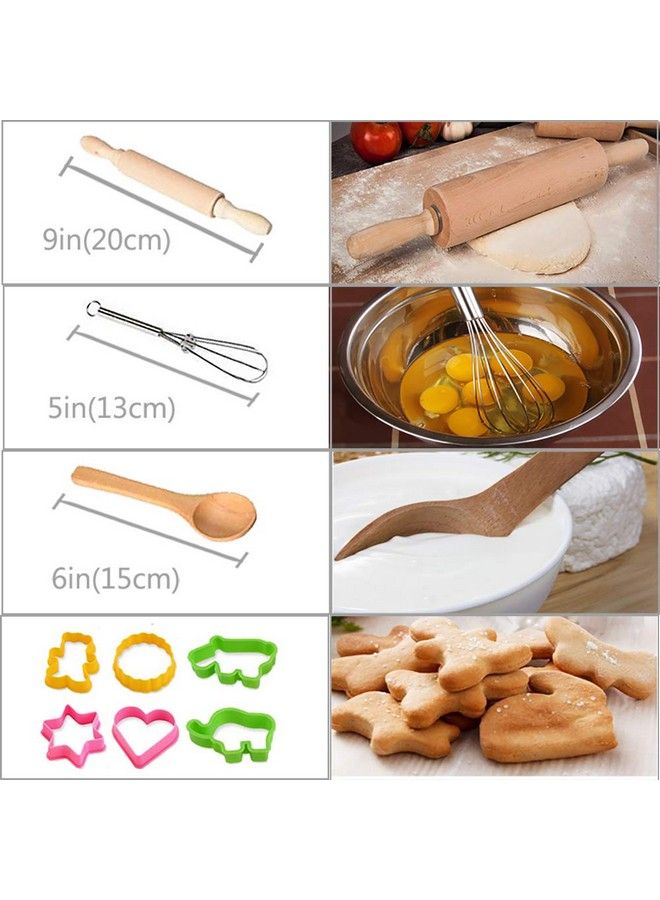 Chef Set For Kids 13 Pcs Kids Cooking And Baking Set Includes Kids Apron, Chef Hat, Utensils, Cooking Mitt For Kids Chef Role Play Set , Gift For 3 Year Old Girls And Up(Cake) … - Image 4