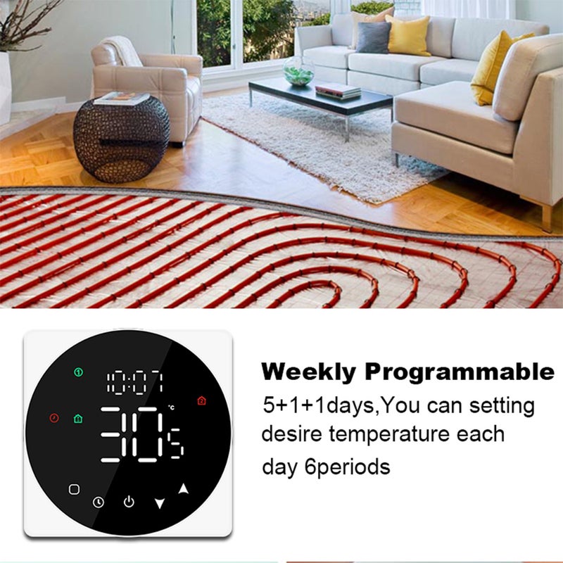 Tuya WiFi LCD Display Smart Temperature Controller 5A Touch Screen Water/Gas Boiler Device Thermostat Weekly Programmable APP Remote Control - Image 5