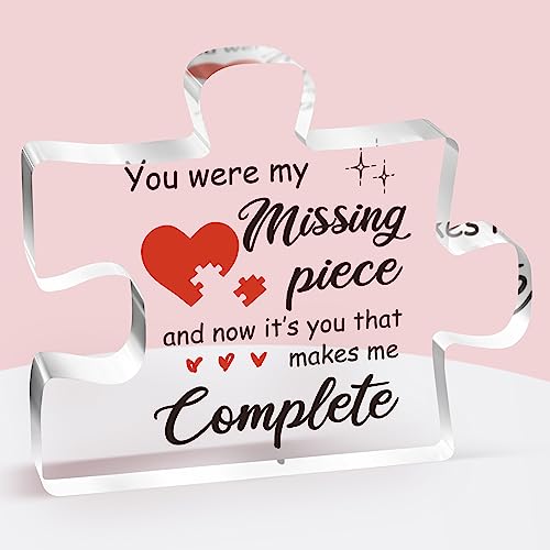 Buioata Christmas Gifts for Her - Delicate Romantic Girlfriend Birthday Gifts - Acrylic Puzzle Piece 3.9 x 3.3” Anniversary Birthday Meaningful Mothers Day Christmas Gifts for Her Girlfriend Wife, Ideas - Image 1