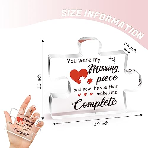 Buioata Christmas Gifts for Her - Delicate Romantic Girlfriend Birthday Gifts - Acrylic Puzzle Piece 3.9 x 3.3” Anniversary Birthday Meaningful Mothers Day Christmas Gifts for Her Girlfriend Wife, Ideas - Image 3