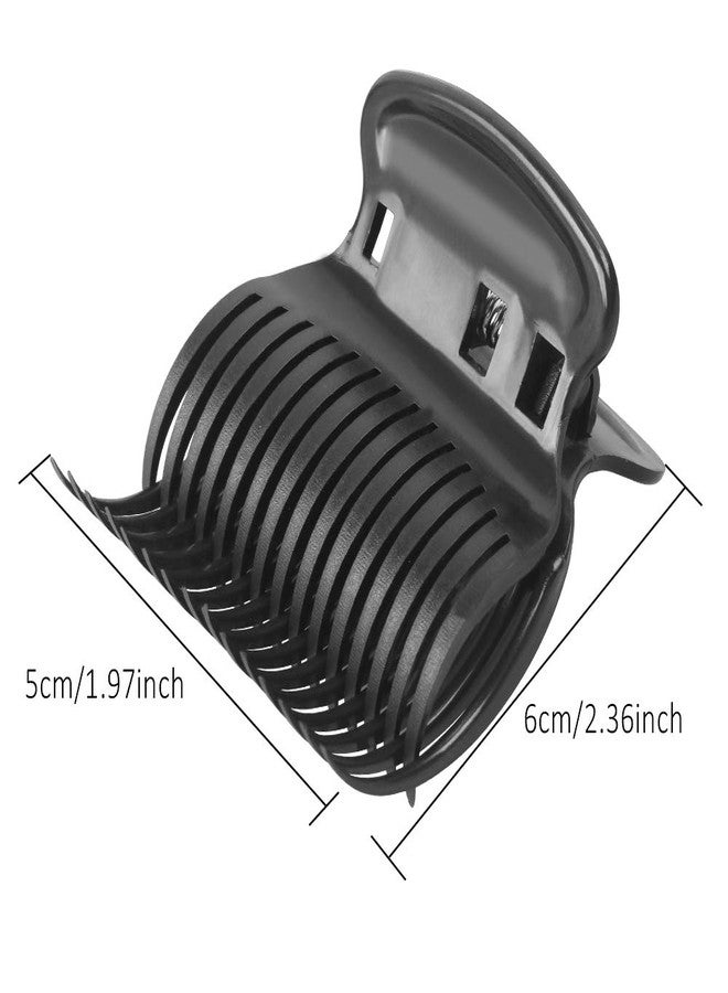 Aniann 18 Pieces Hot Roller Clips Plastic Hair Curler Claw Clips Replacement for Small, Medium, Large and Jumbo Hair Rollers (Black) - Image 2