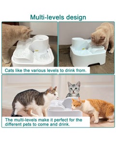 Arabest Cat Water Fountain, Ultra Silent Cat Fountain 2.8L/94oz, with LED Light, Activated Carbon Filter  - Image 5