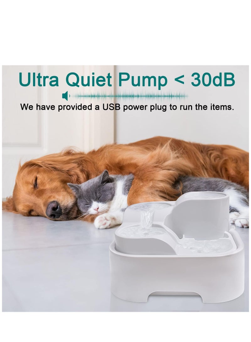 Arabest Cat Water Fountain, Ultra Silent Cat Fountain 2.8L/94oz, with LED Light, Activated Carbon Filter - Image 4