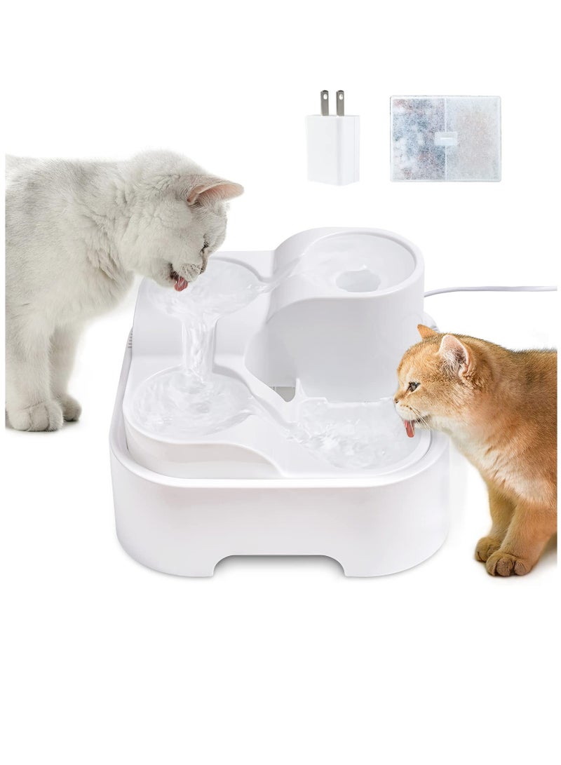 Arabest Cat Water Fountain, Ultra Silent Cat Fountain 2.8L/94oz, with LED Light, Activated Carbon Filter - Image 1