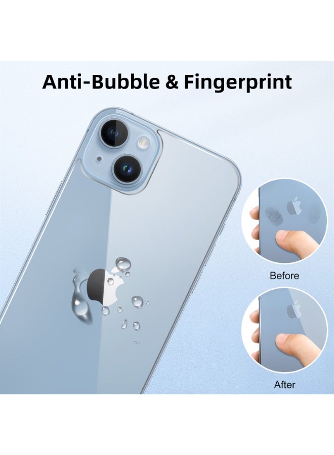 Back Screen Protector for iPhone 14 [2-Pack], 14 Back Glass Protector Anti-Fingerprint/Scratch 9H Hardness Ultra Thin 14 Back Screen Protector for iPhone 14 (6.1 inch) - Image 3