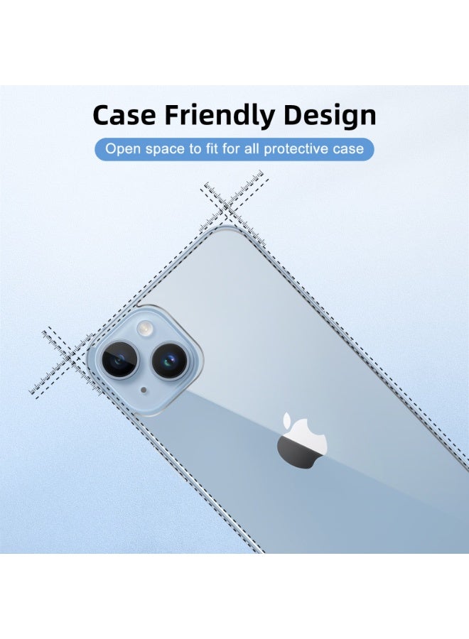 Back Screen Protector for iPhone 14 [2-Pack], 14 Back Glass Protector Anti-Fingerprint/Scratch 9H Hardness Ultra Thin 14 Back Screen Protector for iPhone 14 (6.1 inch) - Image 4