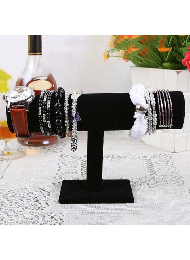 NIBEMINENT - T-Bar Velvet Bracelet Bangle Watch Jewelry Organizer - Image 1