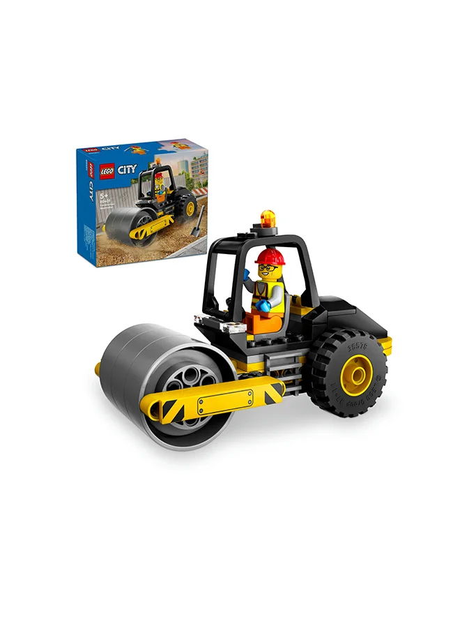 LEGO City Construction Steamroller, Vehicle Toy for Boys, Girls & Kids aged 5 Plus Years Old, Model Truck Building Set with a Worker Minifigure, Engineering Toys, Small Birthday Gift Idea 60401