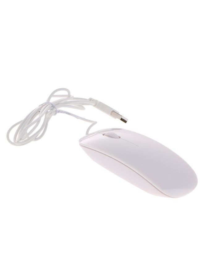 NIBEMINENT Wired Optical Mouse White  - Image 3