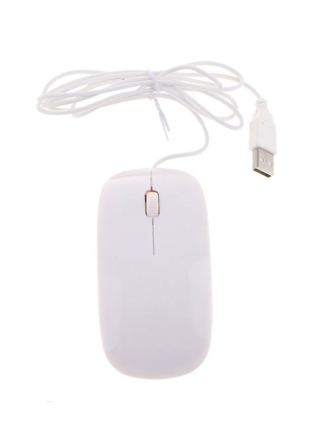 NIBEMINENT Wired Optical Mouse White  - Image 1