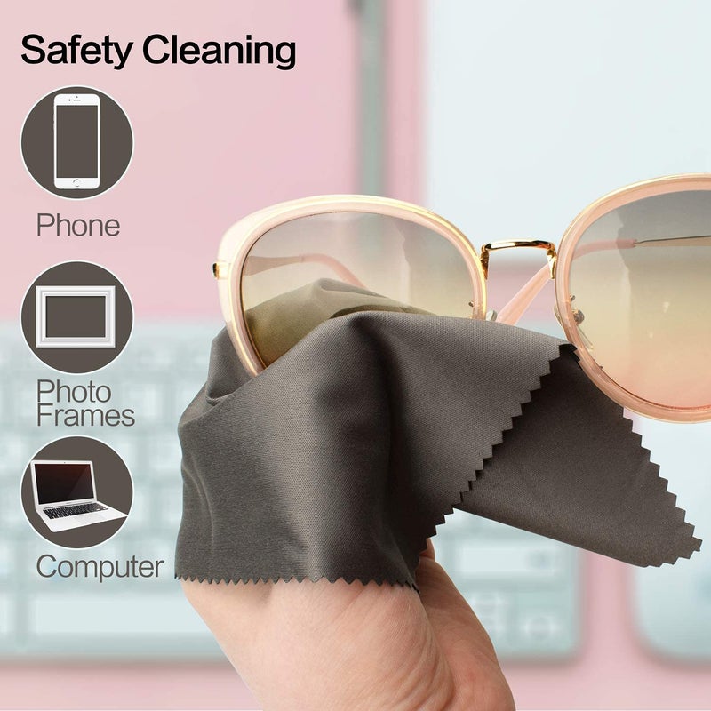 Vemiss Hard Shell Eyeglasses Cases, Linen Fabrics Protector Sunglasses Case, Large Glasses Case (Large Gray/Green) - Image 4