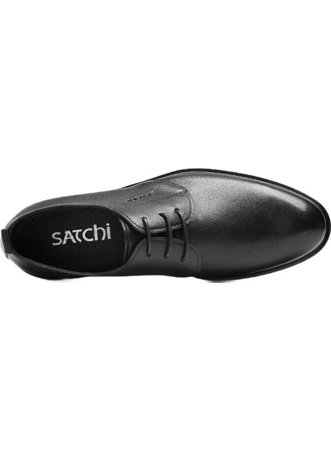 Satchi Men'S Shoes, Single-Layer Breathable Leather Shoes, Men'S Business Casual Shoes, 40942043Z, Black, Size 41 - Image 3