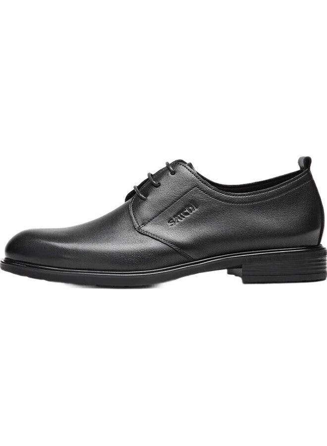 Satchi Men'S Shoes, Single-Layer Breathable Leather Shoes, Men'S Business Casual Shoes, 40942043Z, Black, Size 41 - Image 2