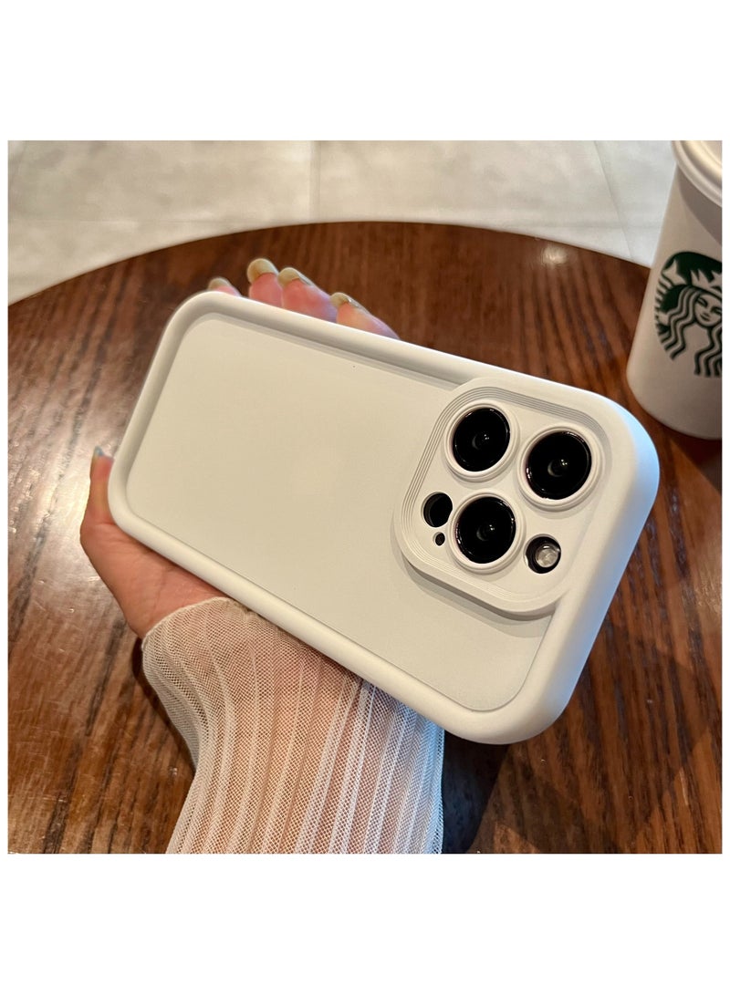 Compatible With Iphone 15 Pro Max Drop Resistant Phone Case, The Soft Silicone Design Is Soft And Non Deformable (White) - Image 3